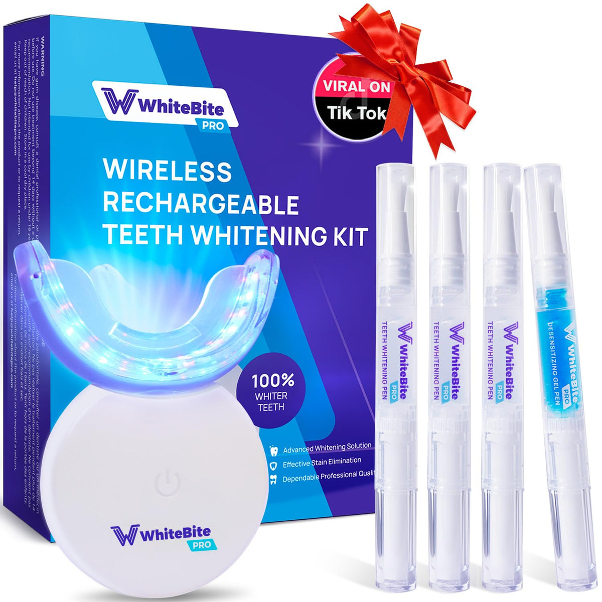 Front view of Whitebite Pro Teeth Whitening Kit for Sensitive Teeth