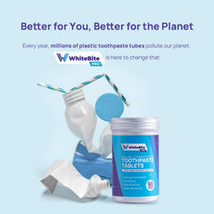 Travel-ready Whitebite Pro toothpaste tablets displayed