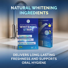 Brand-neutral mint coconut whitening strips results