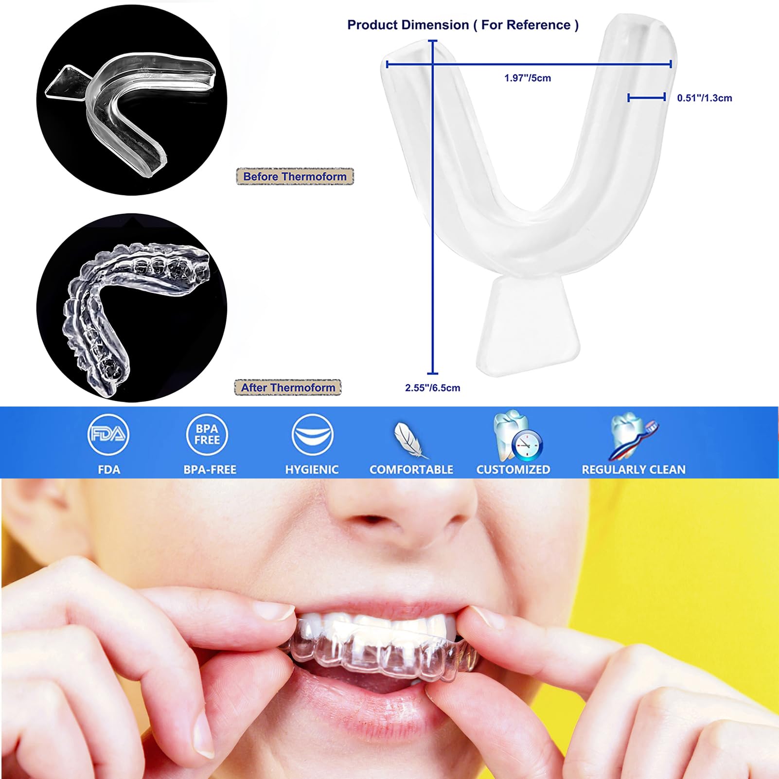 Step-by-step usage guidance for whitening trays
