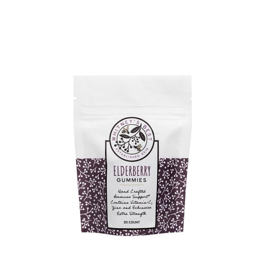 Whitney's Elderberry Gummies 30ct bottle - front view
