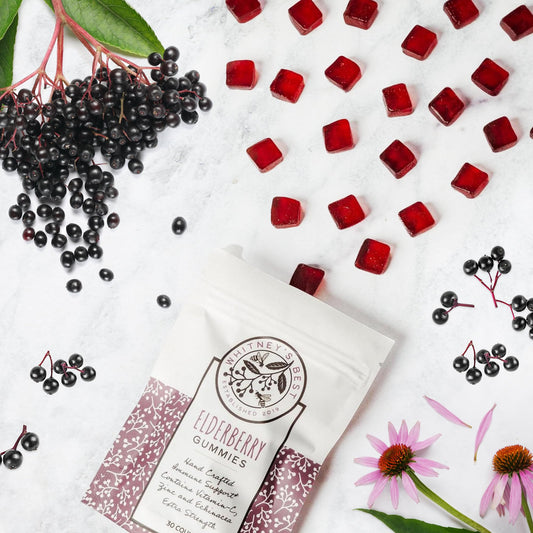 Whitney's Elderberry Gummies 30ct packaging design