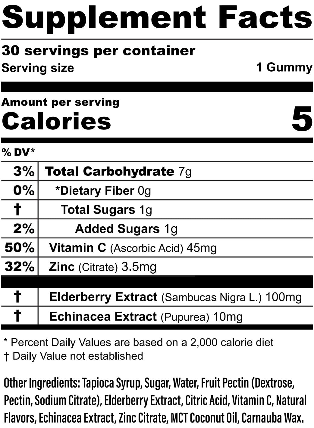 Daily immune support serving of Whitney's Elderberry Gummies