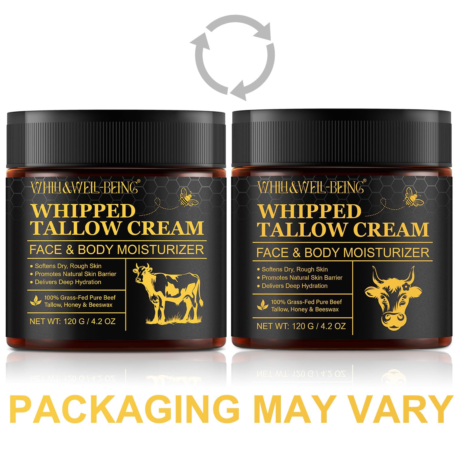 WHLH WELL-BEING beef tallow honey balm raw ingredients closeup showing natural components
