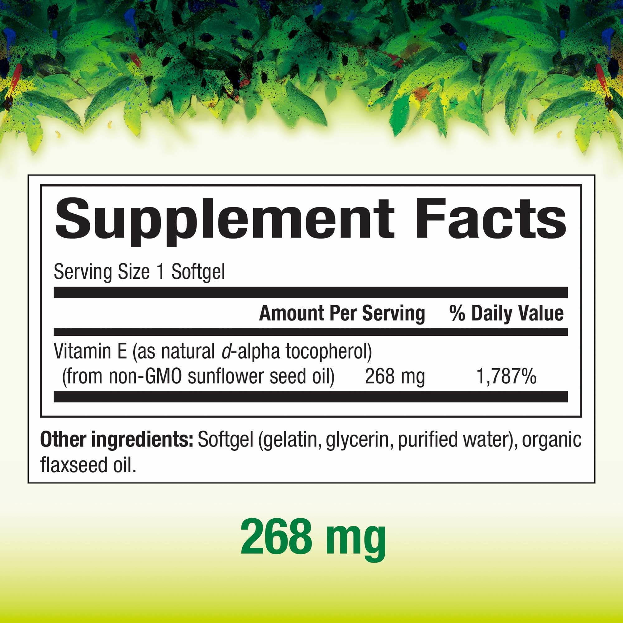 Close-up of vitamin E capsule and sunflower oil
