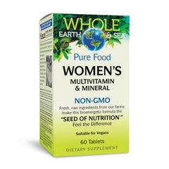 Front view of Whole Earth & Sea Women’s Multivitamin & Mineral bottle