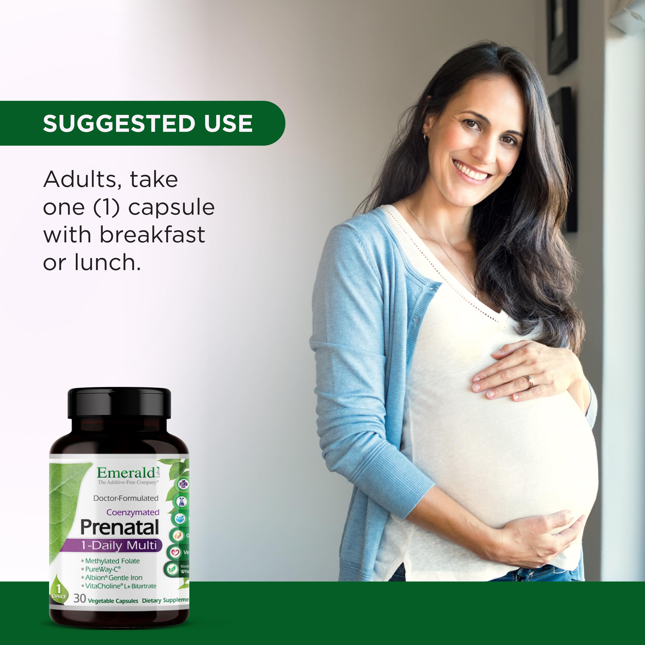 Whole-food blend prenatal nutrients for pregnancy