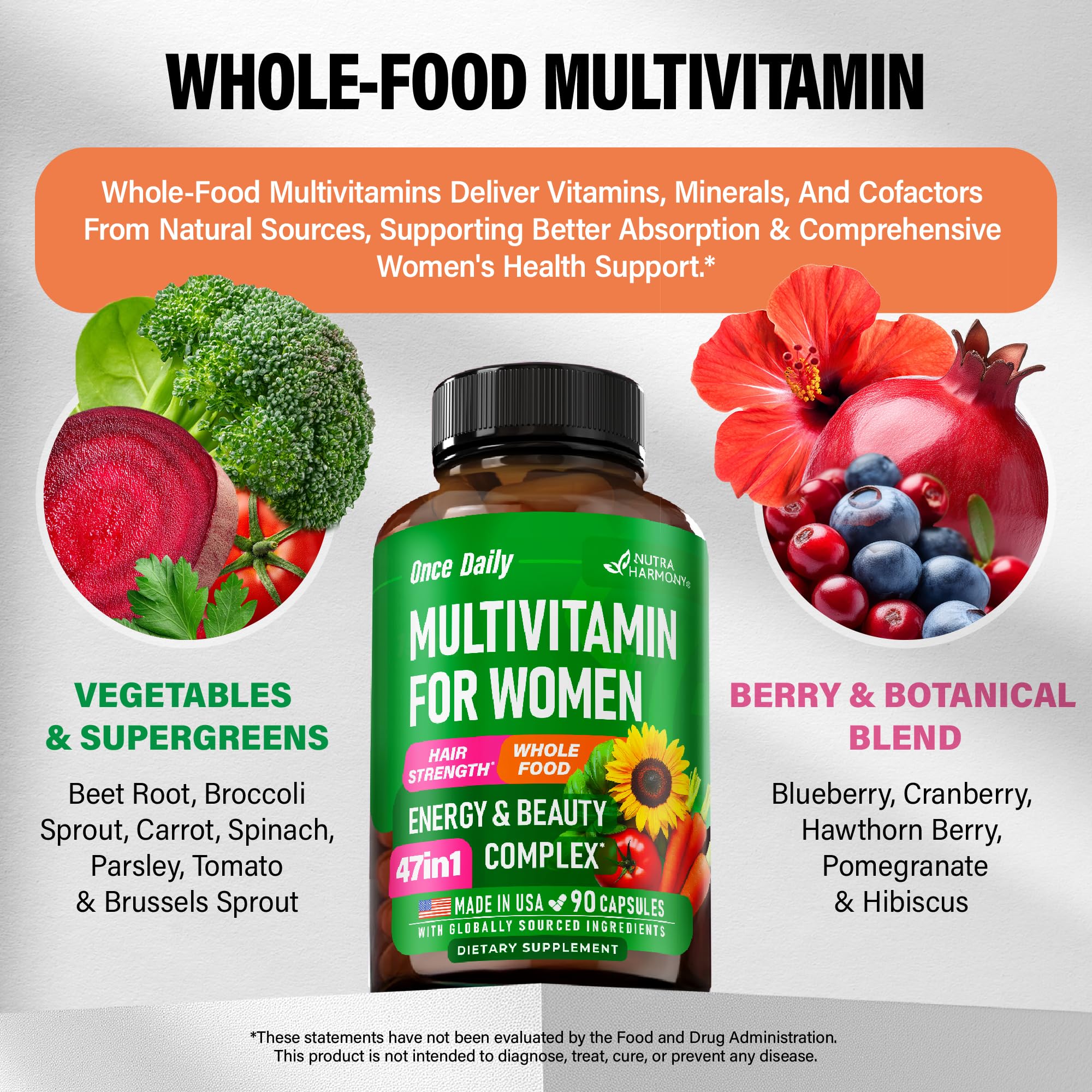 Whole food blend with vegetables and berries