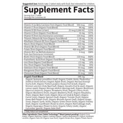 Close-up of whole-food ingredients in the multivitamin