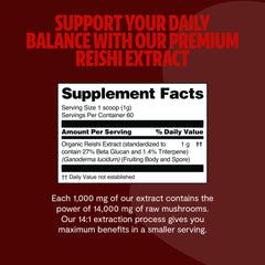 Whole fruiting body Reishi mushroom powder