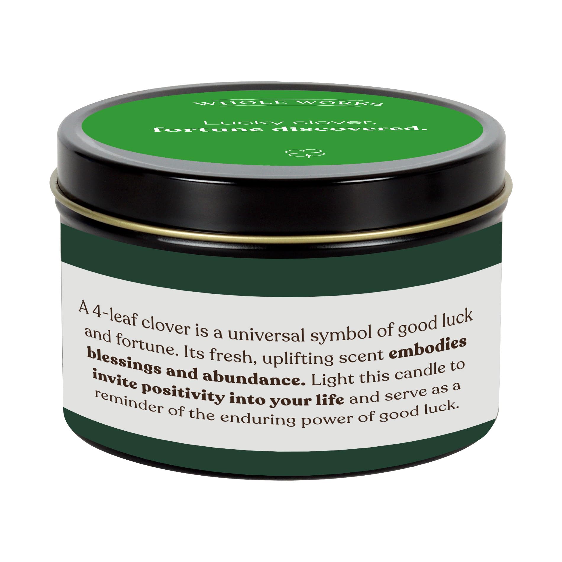 Whole Works Biodegradable wax no dyes candle emphasizes eco-friendly, clean burning experience.