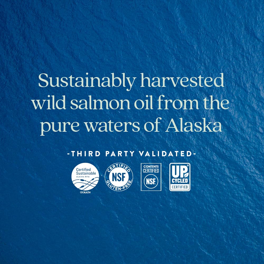 Fresh-pressed extra-virgin salmon oil for better absorption
