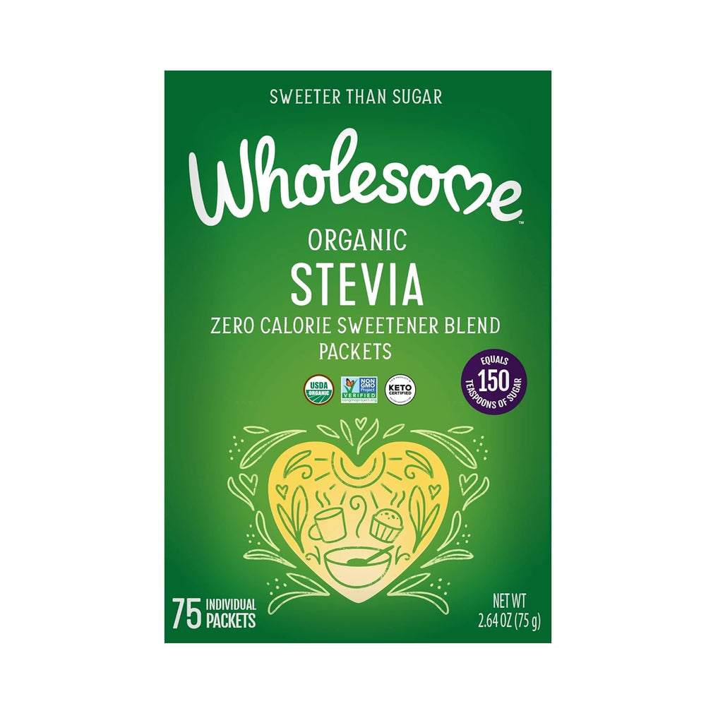 Wholesome Organic Stevia 75 Packets box front