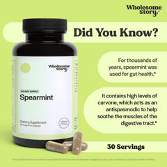 Spearmint Capsules product label and information