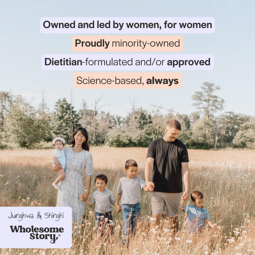 Wholesome Story Vitex chasteberry packaging demonstrates plant-based wellness for women's health.