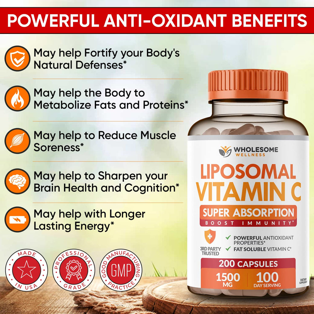 Non-GMO, soy-free, gluten-free, vegan vitamin C capsules