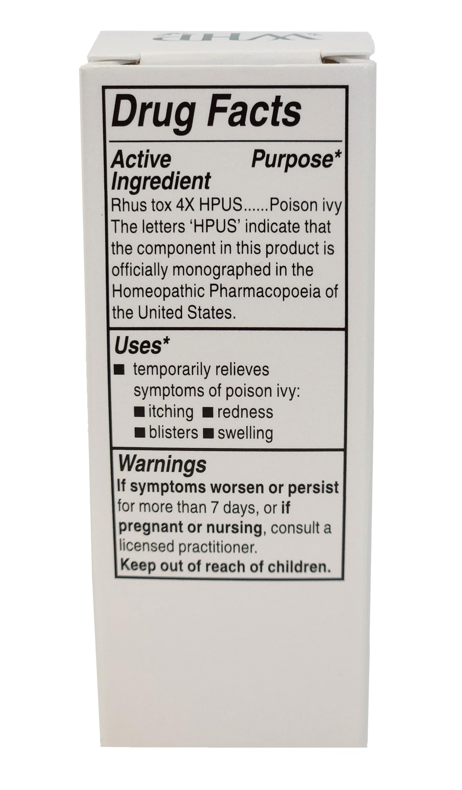 Box and bottle of WHP Poison Ivy
