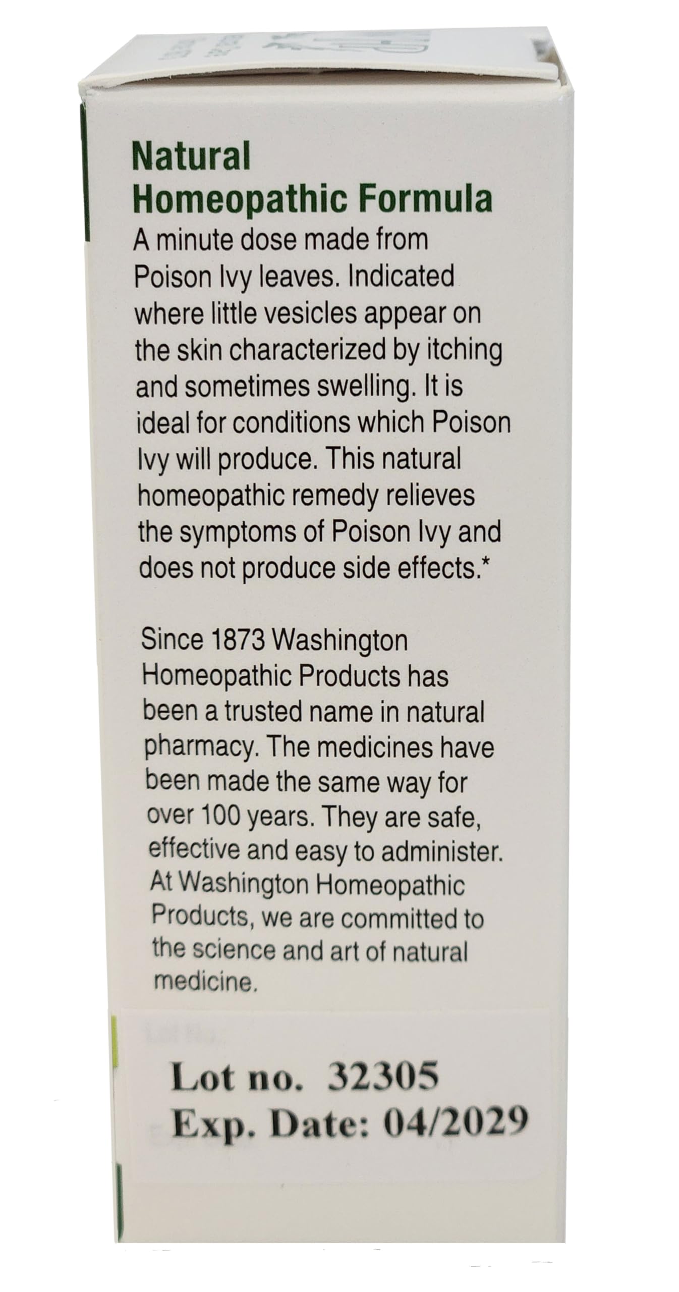Illustration of poison ivy relief with WHP