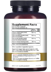 No fillers claim with organic ingredients