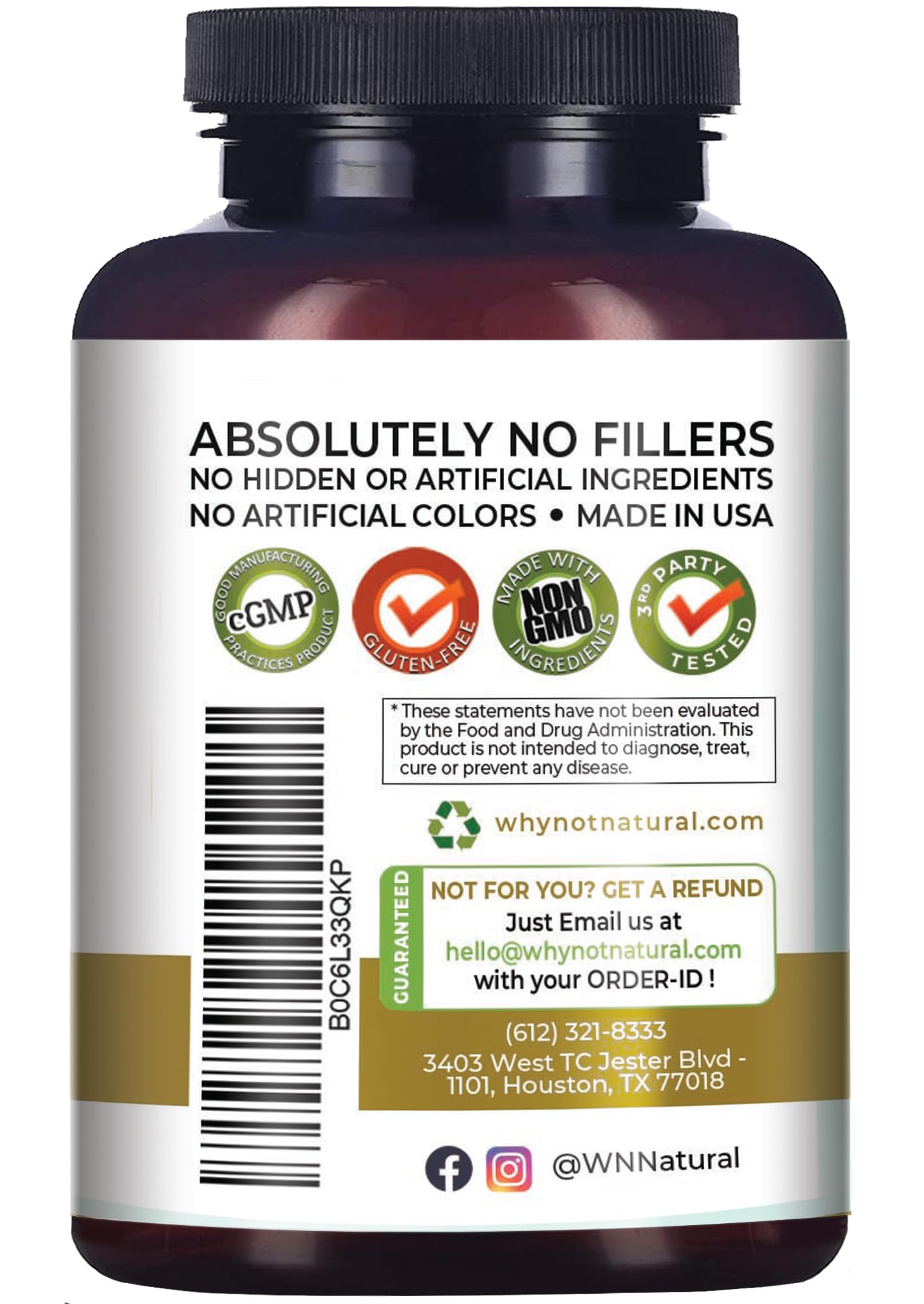 120-count pack of Why Not Natural capsules
