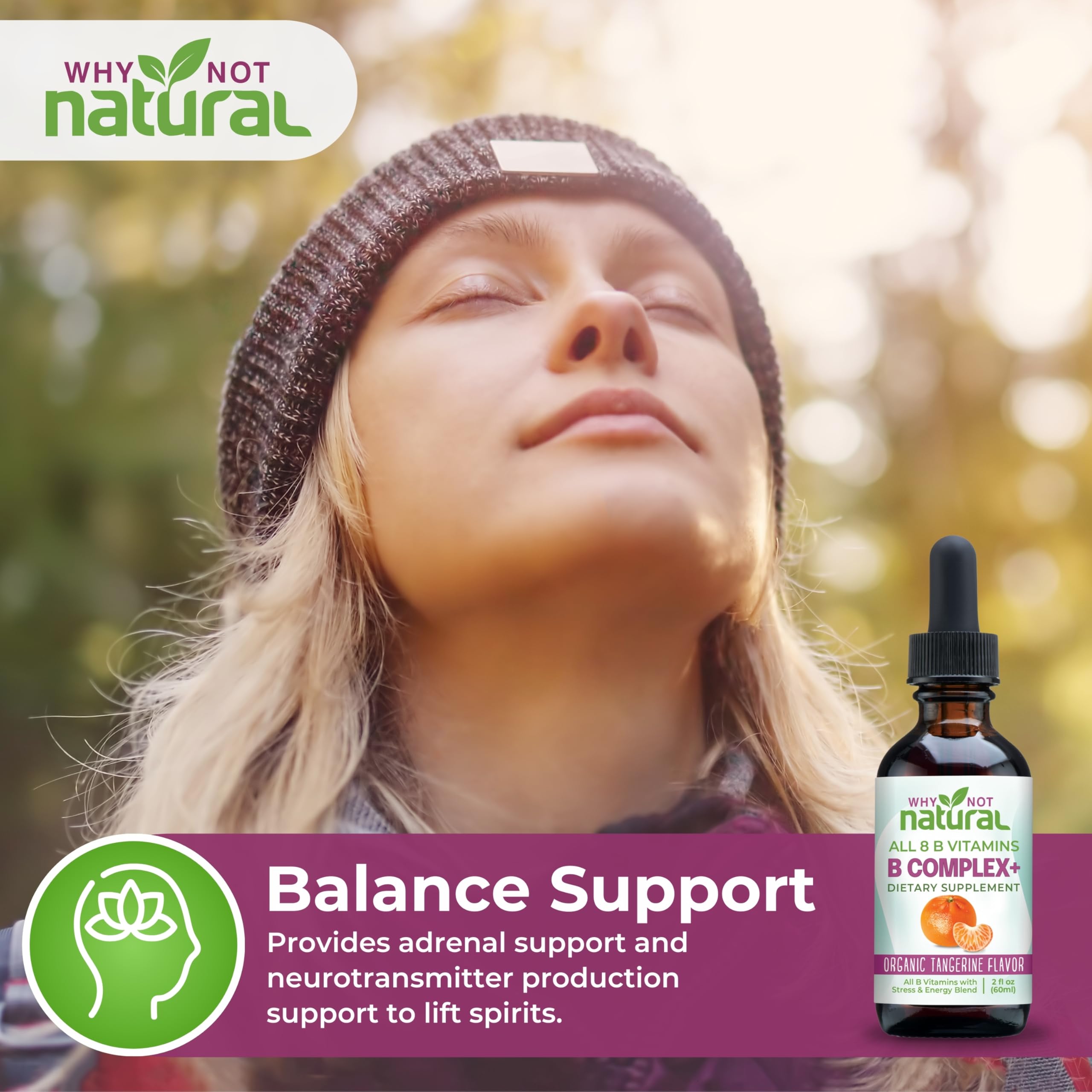 Sublingual vegan B vitamin drops illustration