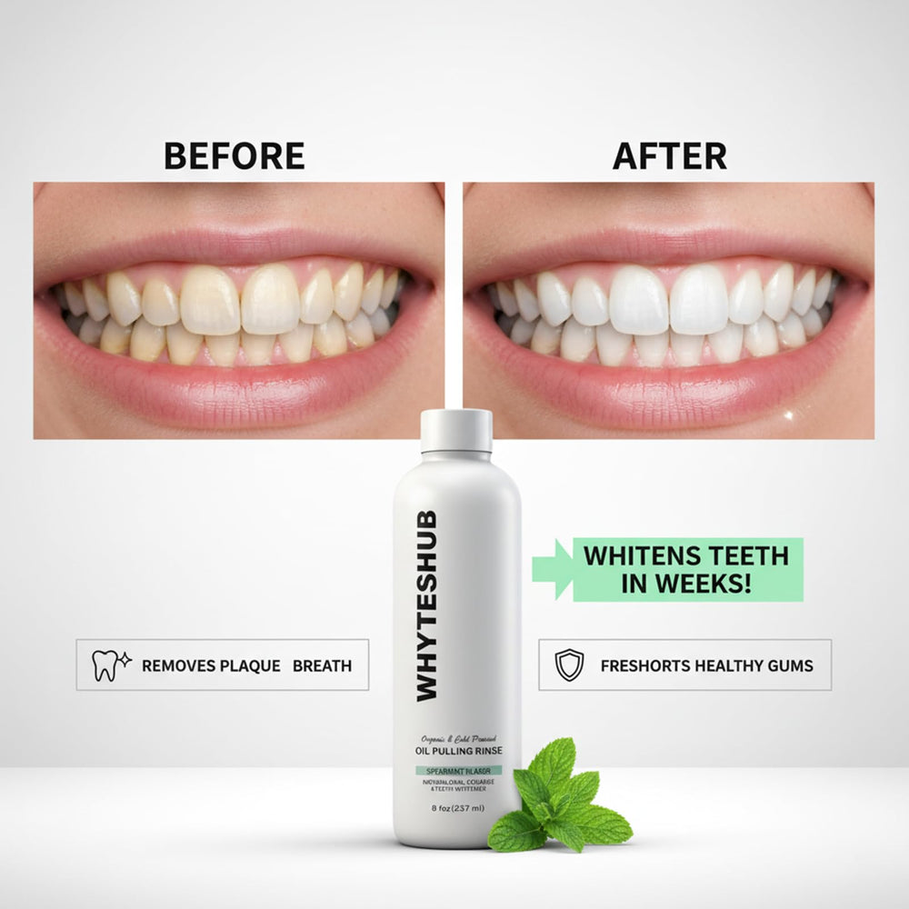 Teeth with brightened appearance after use