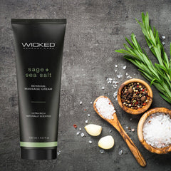 Applying massage cream for smooth glide and skin nourishment