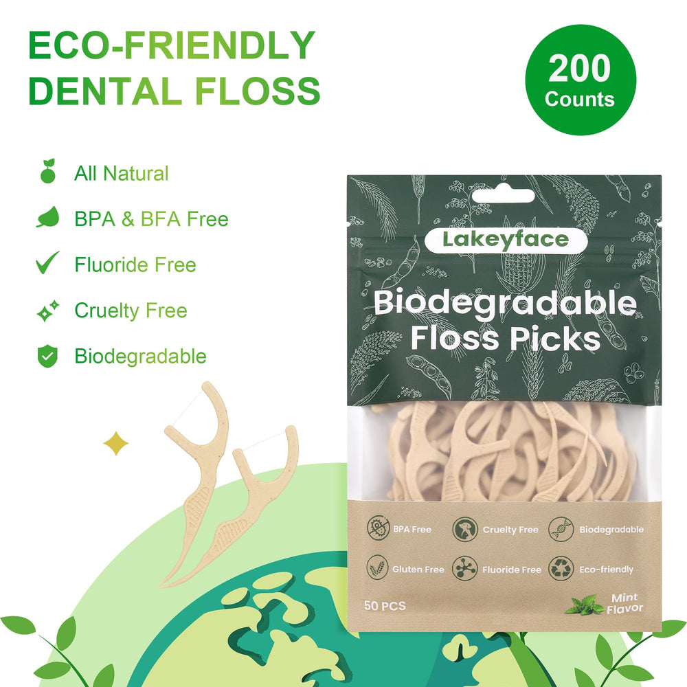 Tooth pick floss with wide handle design