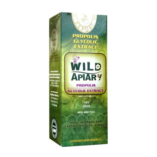 30ml bottle of Generic Wild Apiary Brazilian Green Propolis Liquid Drop Glycolic (Non-Alcoholic) - Sugar Free, Wax Free