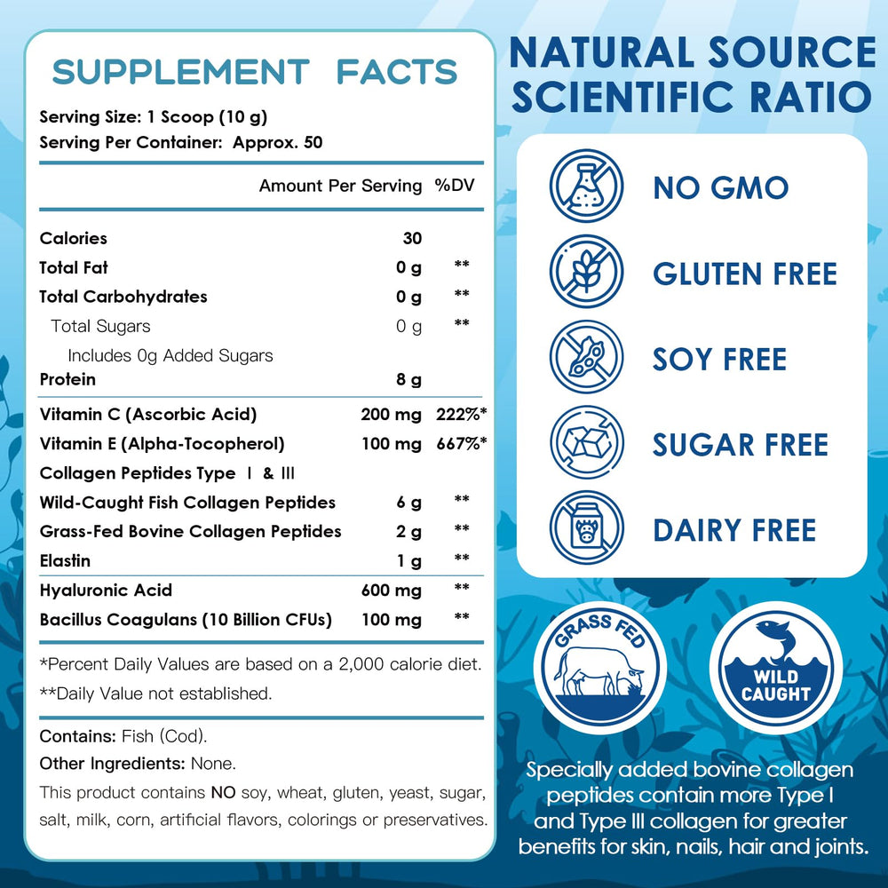 Wild-caught fish collagen peptides