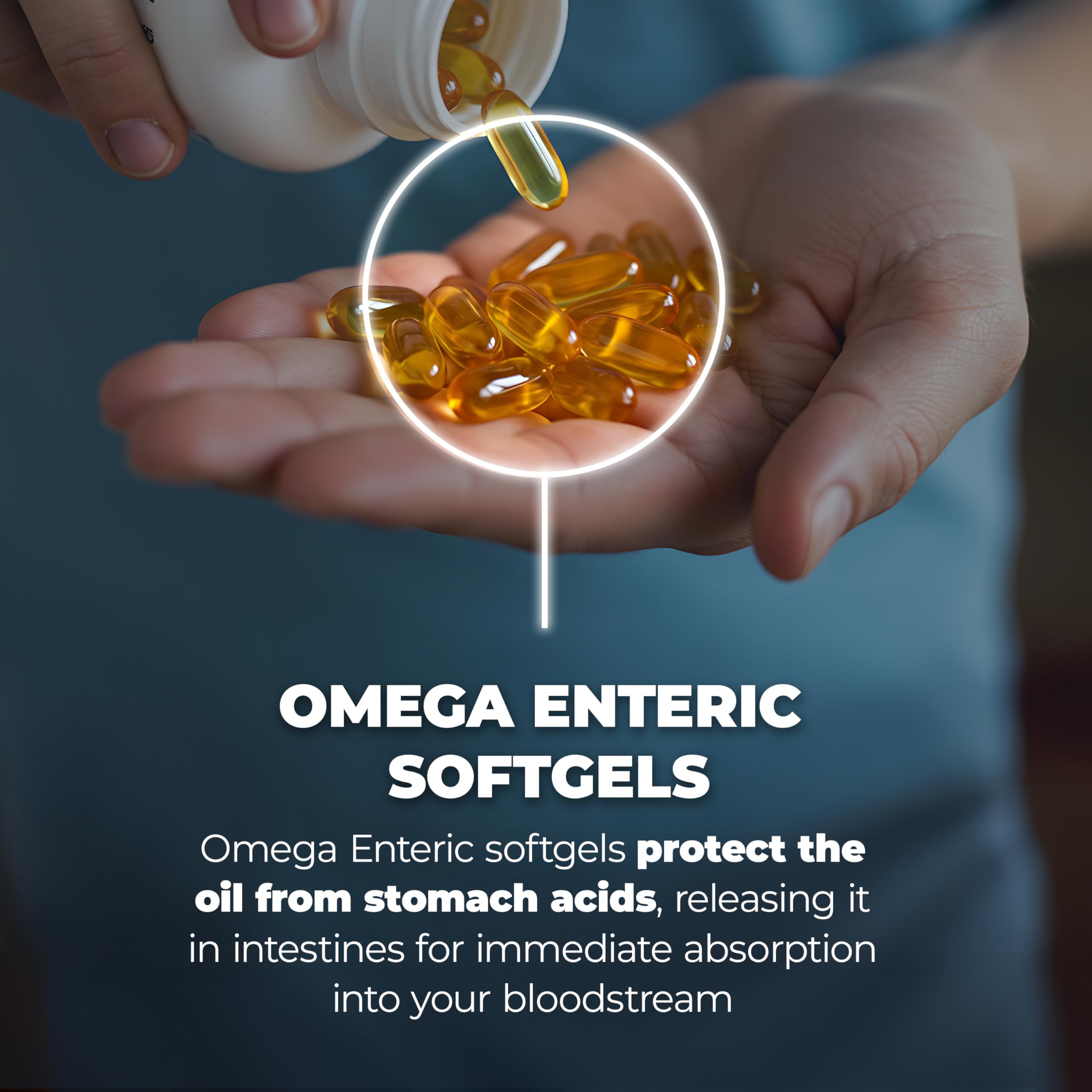 Wild-caught fish illustration representing Omega-3 source