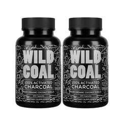 Wild Foods Activated Charcoal Capsules bottle – front view