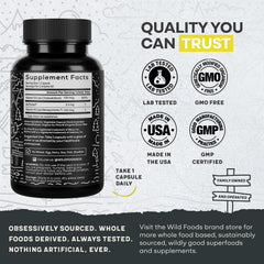 Wild Foods Vitamin D3 + K2 bottle on white background
