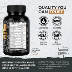 Two-pack of Wild Foods mushroom supplement capsules