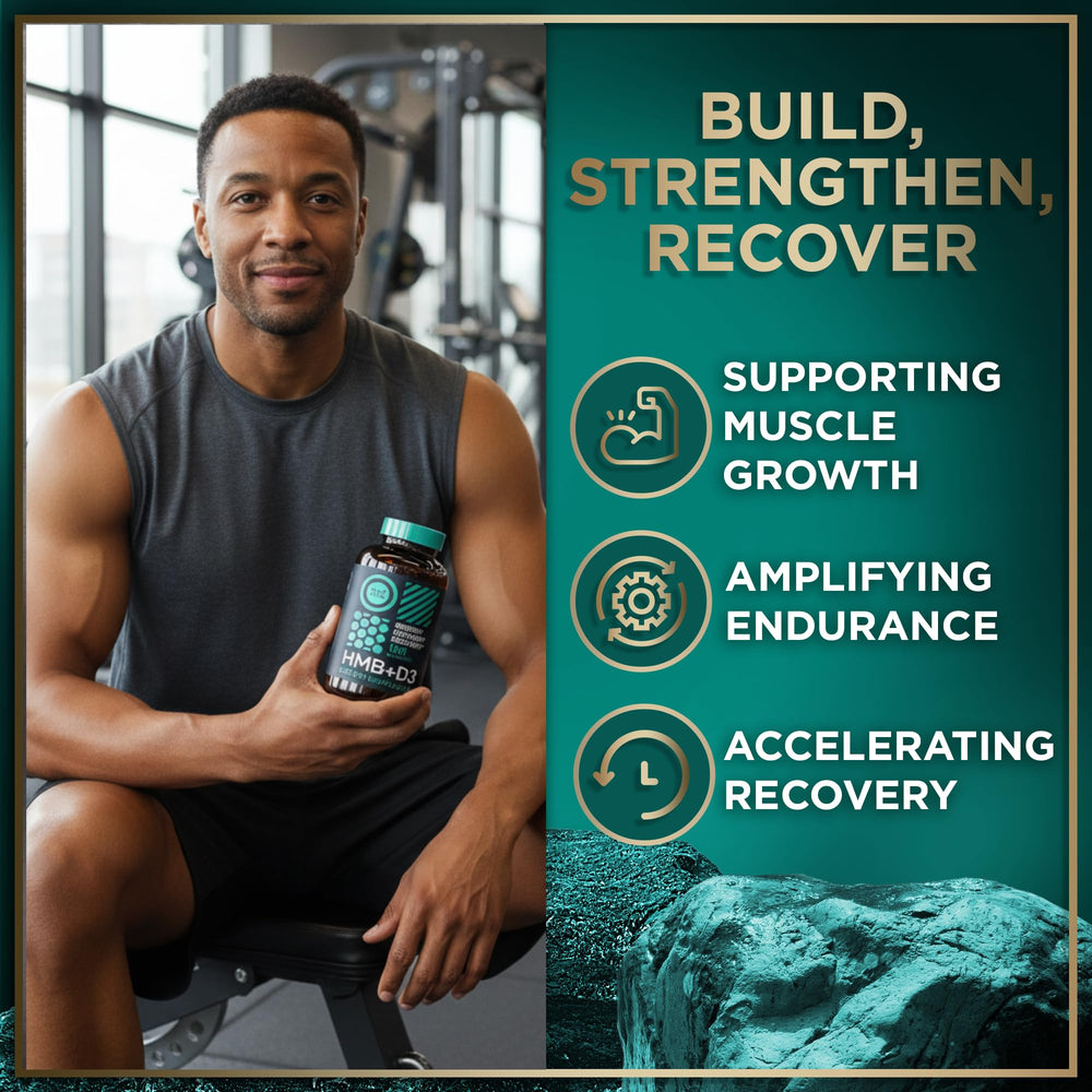 Pouring WILD FUEL HMB D3 capsules demonstrates easy pre- or post-workout use.
