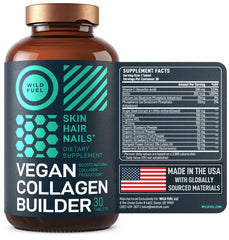 Lifestyle shot with bottle and greens for organic superfood feel