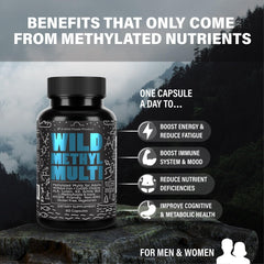 Capsules showing methylated B12 and folate