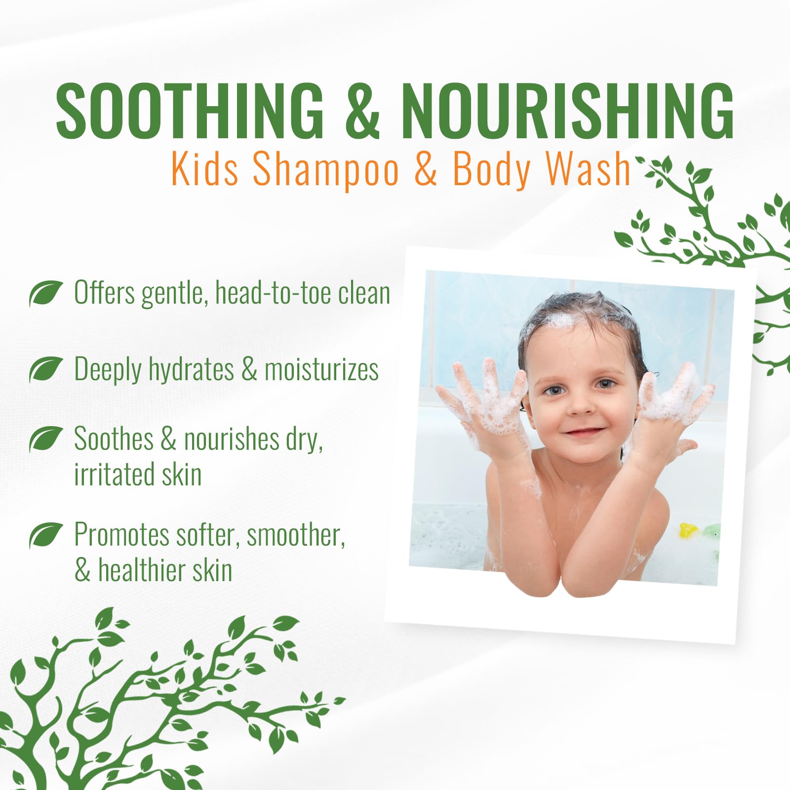 Close-up of calendula and aloe vera ingredients highlighted for eczema care