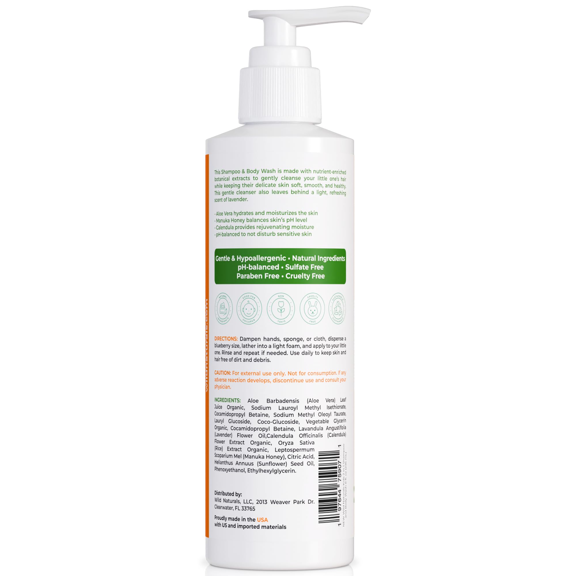 8 oz (236 ml) bottle of Wild Naturals eczema wash for kids