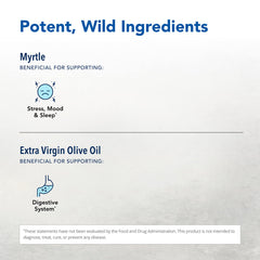 Brand label for North American Herb & Spice Wild Oil of Myrtle