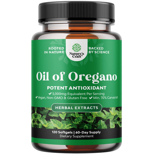 Wild oregano oil softgels bottle - hero image