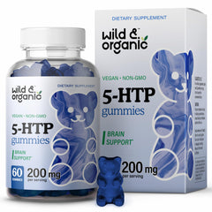 Front view of Wild & Organic 5-HTP Mood Gummies bottle