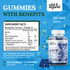 Wild & Organic 5-HTP Mood Gummies bottle with label