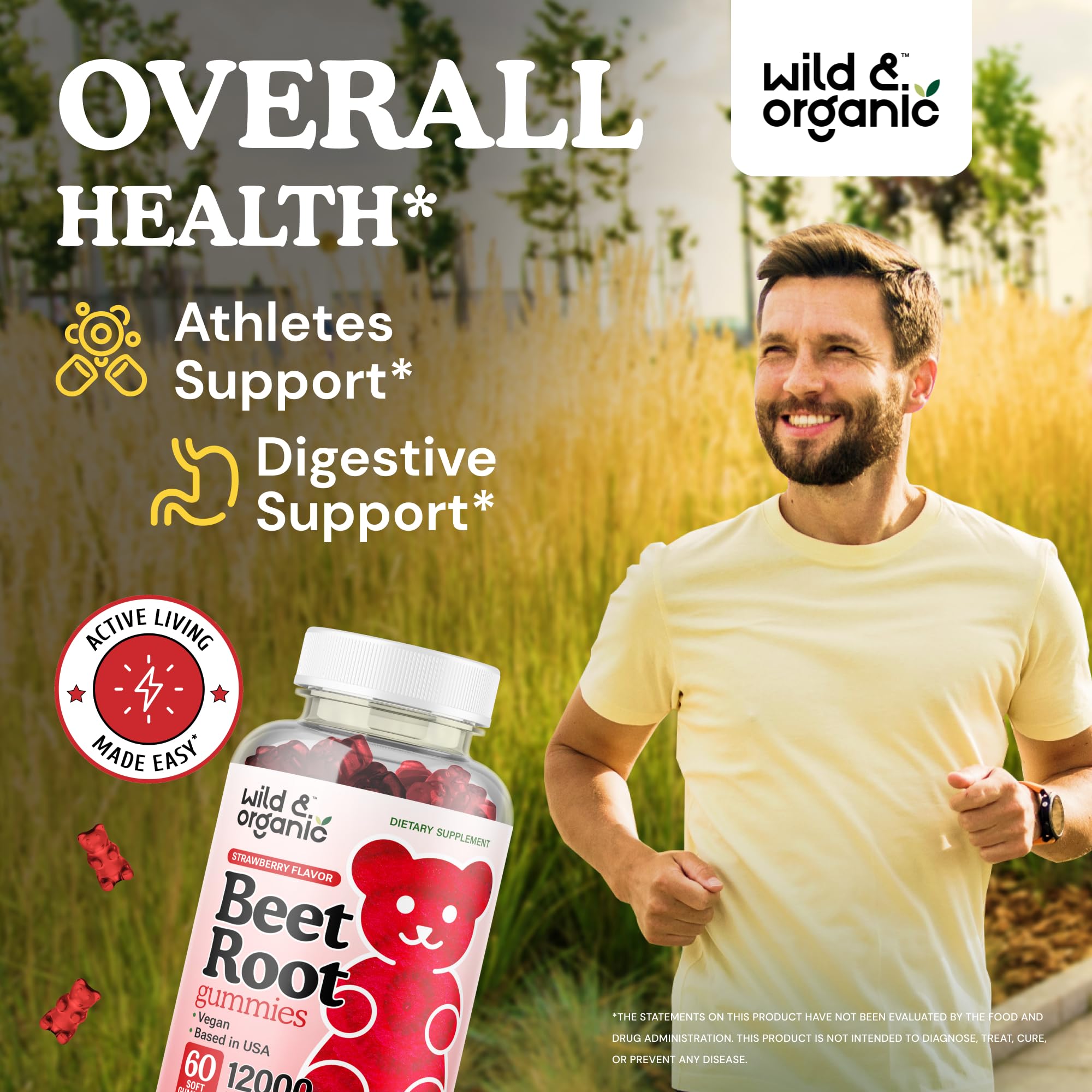 Wild & Organic Beet Root Gummies pack 2 — back view
