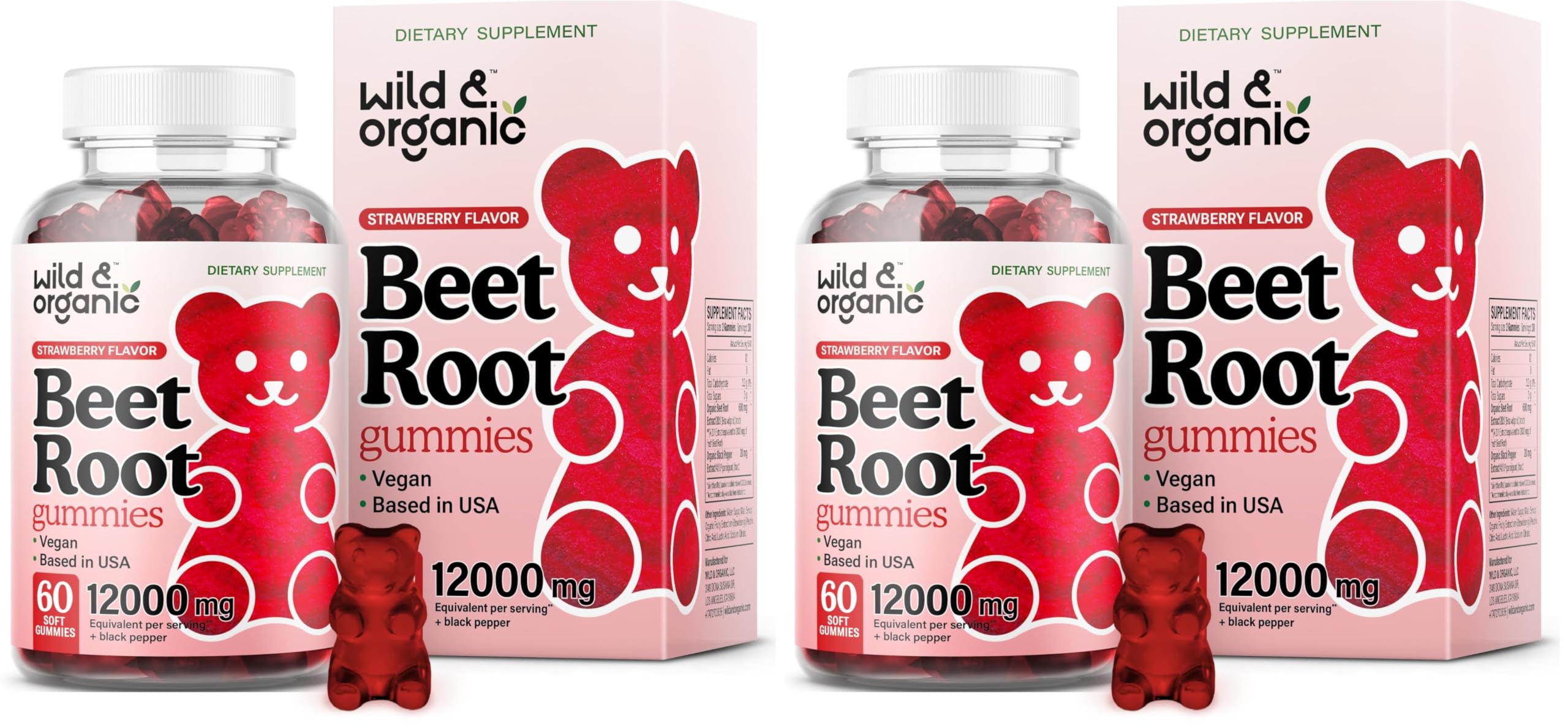 Wild & Organic Beet Root Gummies pack 2 — front view