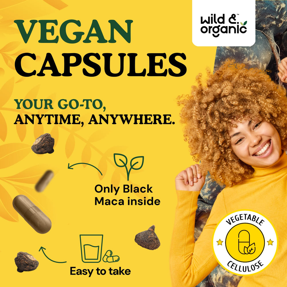 Plant-based vegan coating for maca supplement capsules