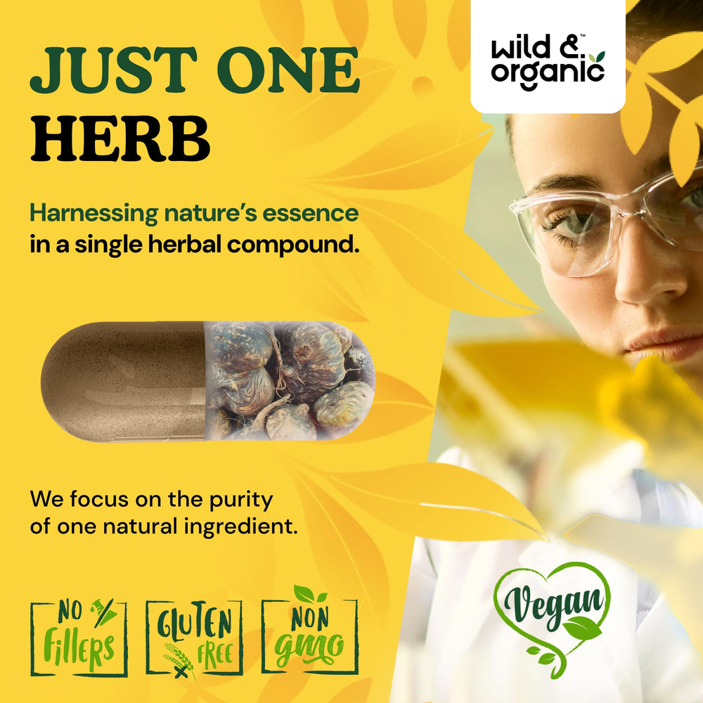 Non-GMO and gluten-free certification badge on maca packaging