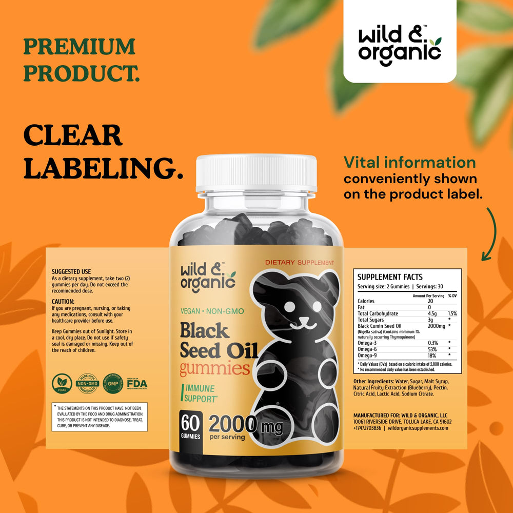 Illustration of immunity and beauty benefits from black seed gummies