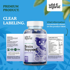 Two Wild & Organic Brain Gummies bottles displayed together