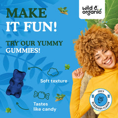 Blueberry-flavored Wild & Organic Calm & Mood Gummies